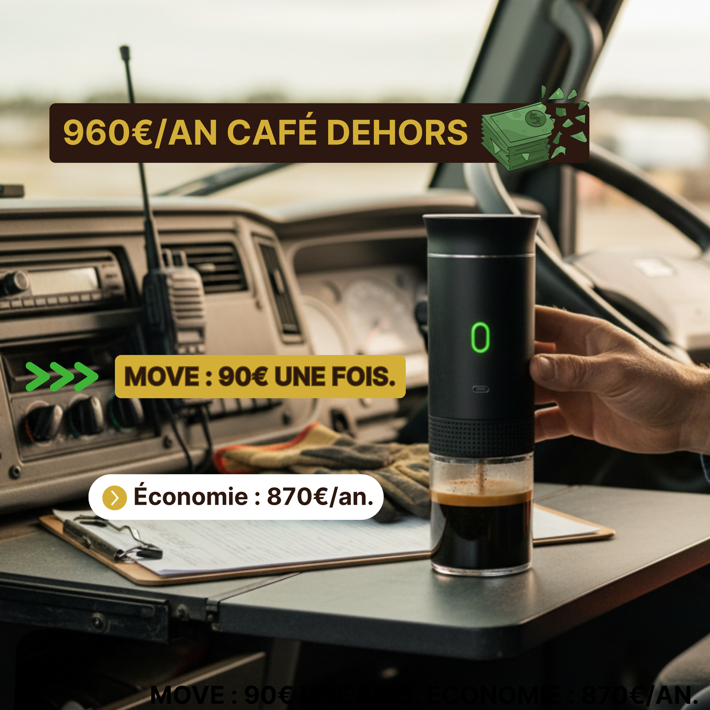 Noventa Move - Machine à café portable